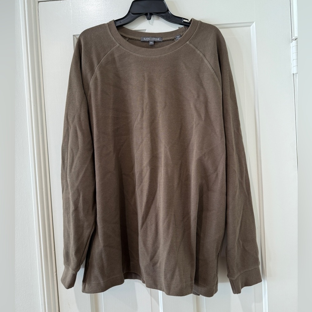 Slate & Stone men’s crewneck waffle long sleeve sweater shirt